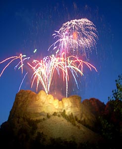 Fireworks Above Mt. Rushmore